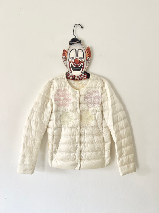 Embroidered Kitschy Down Puffer Jacket - S/M