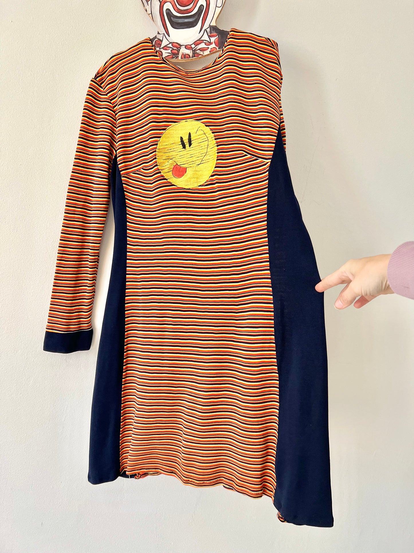 Primary Smiley Embroidered Mod Midi